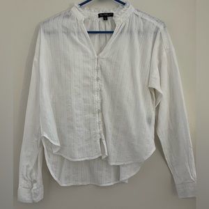 Velvet and Heart sheer linen relax fit long sleeve shirt